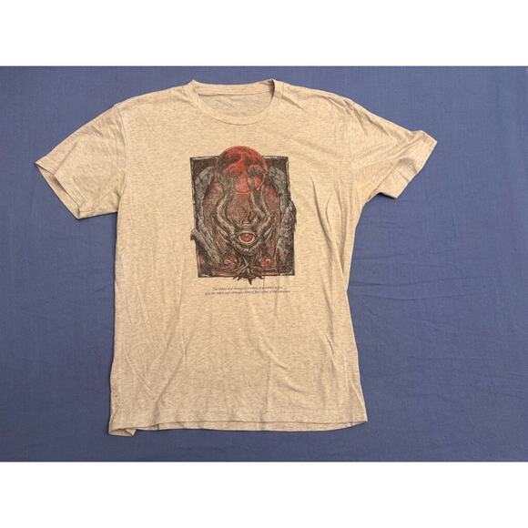 Men's Fear of the Unknown Graphic Quote T-Shirt Size M Gray - Picture 2 of 11